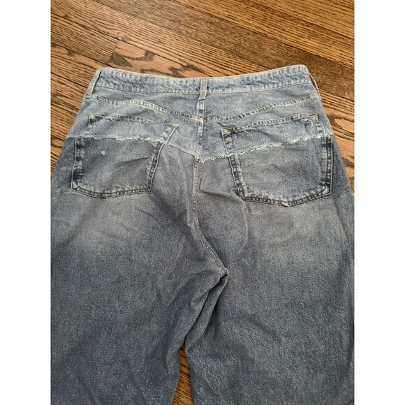 Rag & Bone Miramar Terry Sofie Wide Leg Pant Sweatpant Jeans in Antonia Blue 32 - Picture 8 of 8